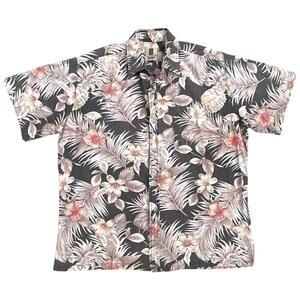 Tori Richard Honolulu Hawaiian Shirt Cotton Button Short Sleeve Men's Size Large